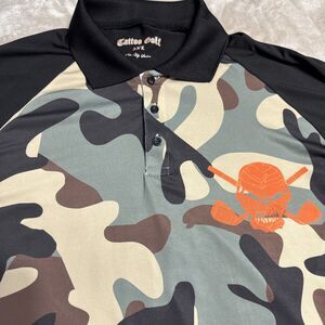 TATTOO GOLF   Polo Golf Shirt Men's 3XL Camo Skull Pin -Up Series